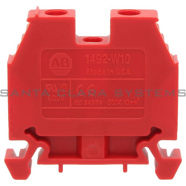 Allen Bradley 1492-W10-RE Terminal Block Red Product Image