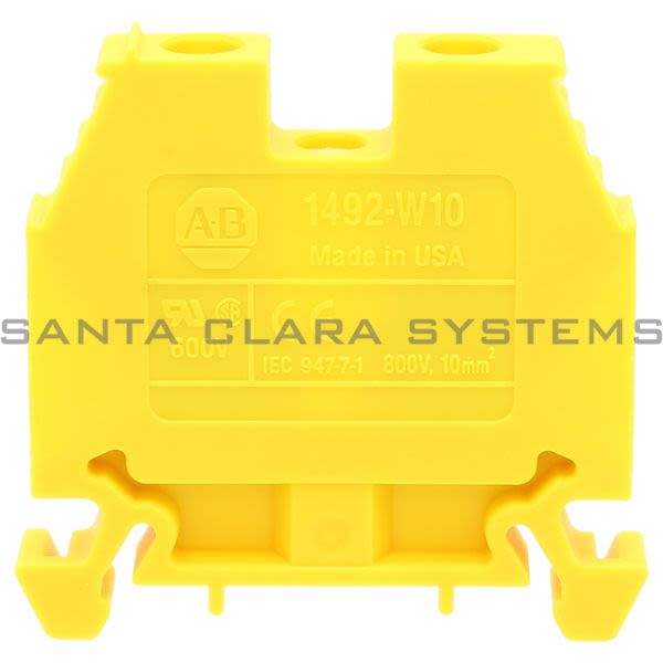 Allen Bradley 1492-W10-Y Terminal Block Yellow Product Image