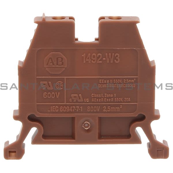 Allen Bradley 1492-W3-BR Terminal Block Brown Product Image