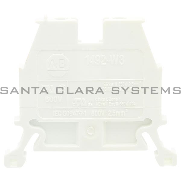 Allen Bradley 1492-W3-W Terminal Block | White Product Image