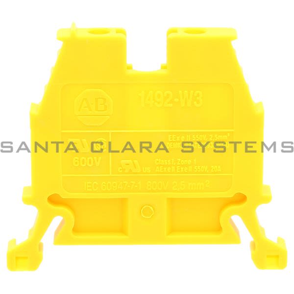 Allen Bradley 1492-W3-Y Terminal Block Yellow Product Image