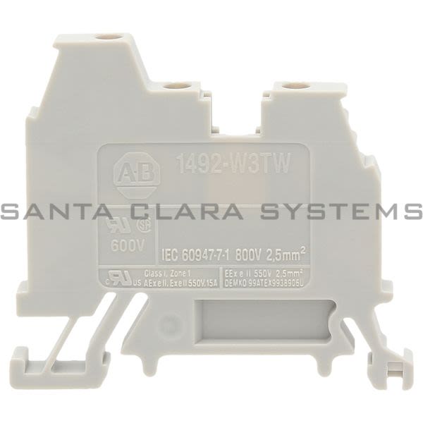 Allen Bradley 1492-W3TW Terminal Block Twin Clamp IEC Single Fdth Product Image