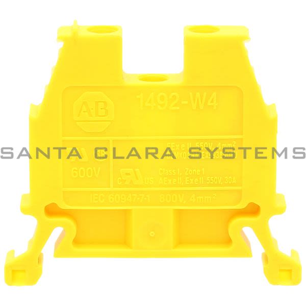 Allen Bradley 1492-W4-Y Terminal Block | Yellow Product Image