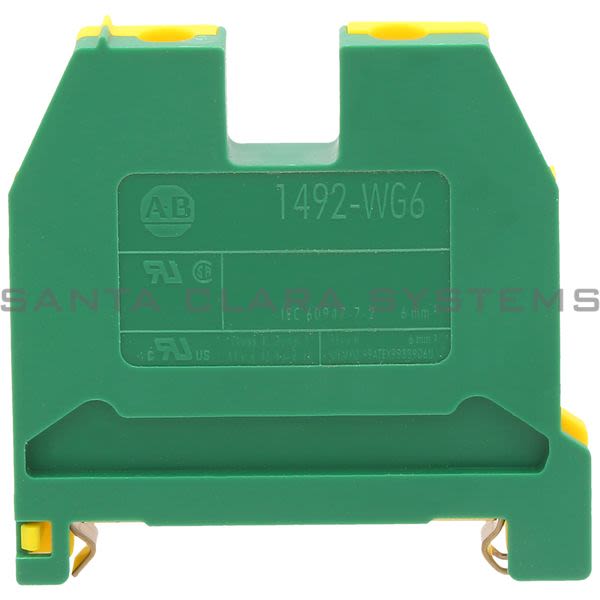 Allen Bradley 1492-WG6 Terminal Block | Green/Yellow Product Image