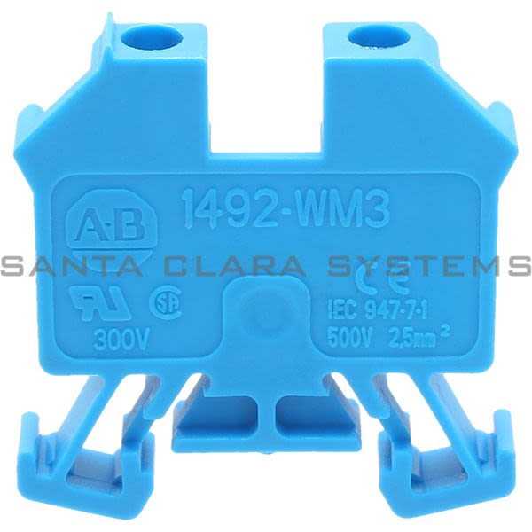 Allen Bradley 1492-WM3-B Terminal Block Blue Product Image