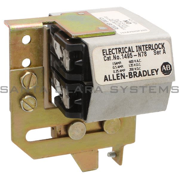 Allen Bradley 1495-N78 Electrical Interlock ( Auxiliary Contact ) 15A DPDT Product Image