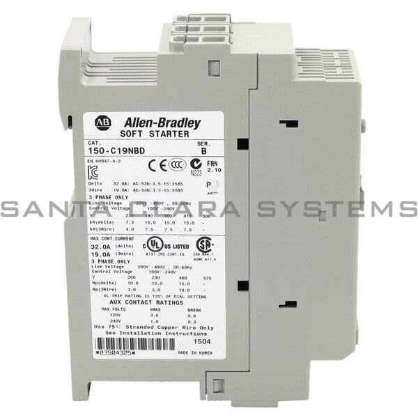 Allen Bradley 150-C19NBD Smart Motor Controller | SMC Product Image