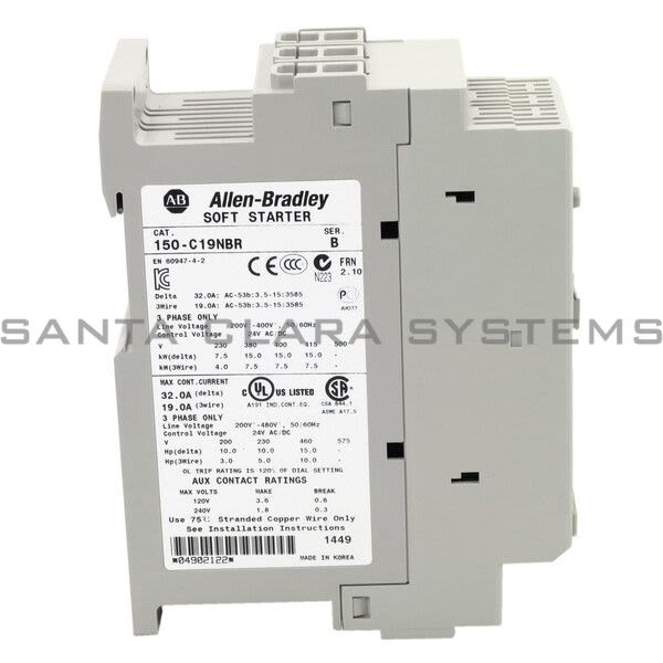 Allen Bradley 150-C19NBR Smart Motor Controller | SMC-3 Product Image
