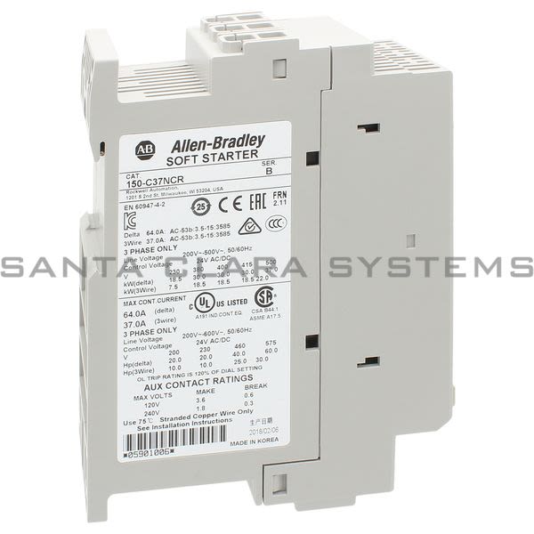 Allen Bradley 150-C37NCR Smart Motor Controller SMC-3 Product Image
