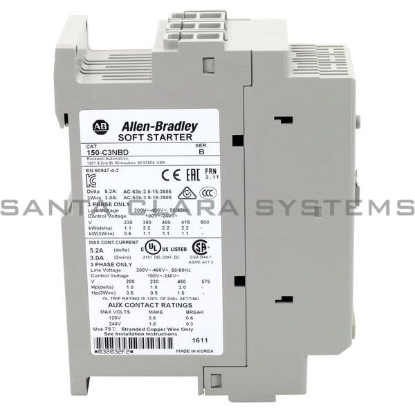 Allen Bradley 150-C3NBD Smart Motor Controller Product Image