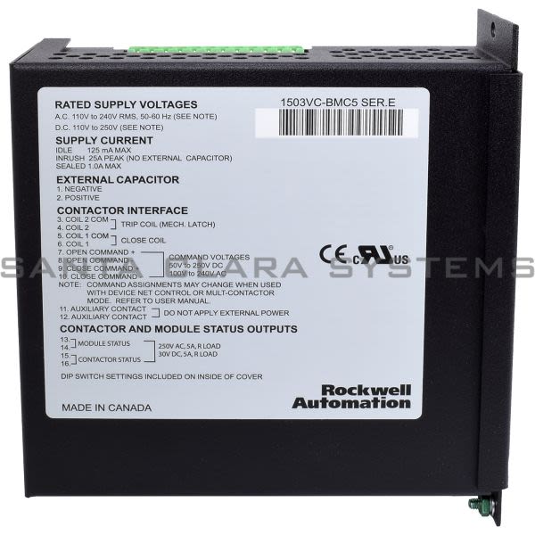 1503VCBMC5 Allen Bradley Control Module Intellivac Santa Clara Systems
