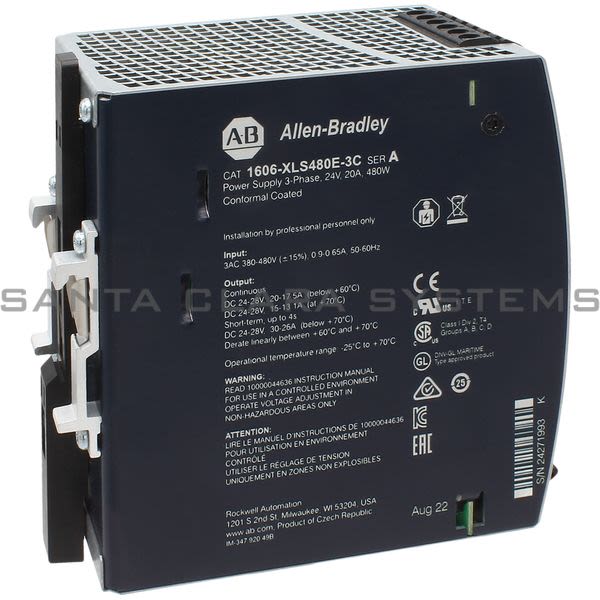 Allen Bradley 1606-XLS480E-3C Performance Power Supply Conformally Coated Product Image