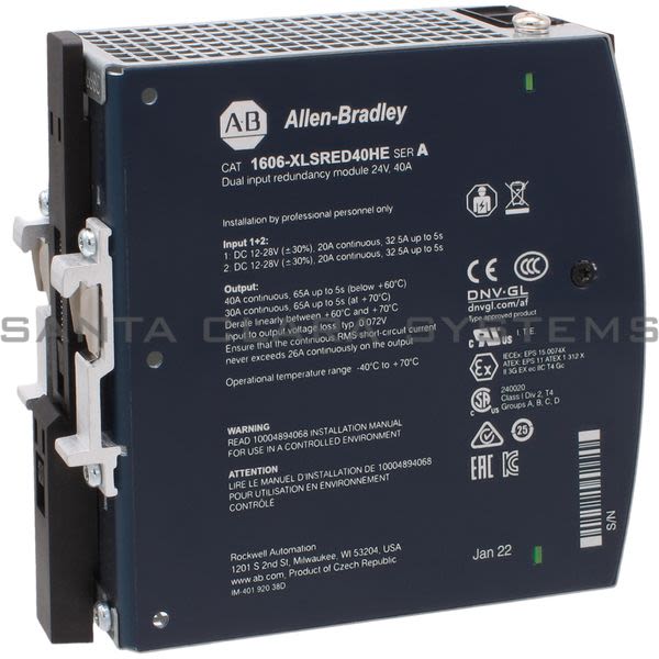 Allen Bradley 1606-XLSRED40HE XLS Redundacy Module Product Image