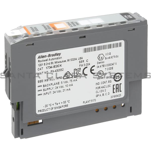 Allen Bradley 1734-IE2CK 2-Current Analog Input Module Conformally Coated Product Image