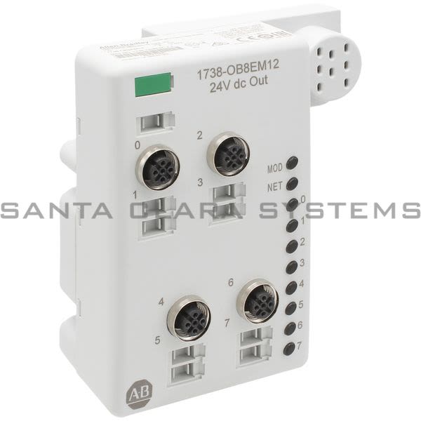 Allen Bradley 1738-OB8EM12 Output Module | ArmorPoint 24VDC 8 Sourcing Outputs With M12 Connectors Product Image