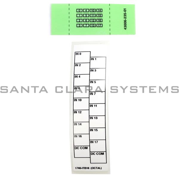 Allen Bradley 1746-RL47 Octal Label Kit for 1746-ITV16 Weight: 0.002 lbs. Product Image