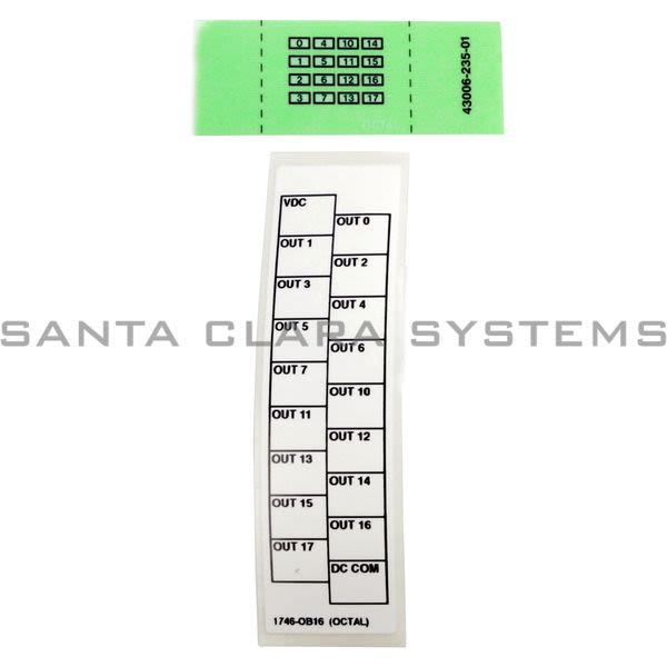 Allen Bradley 1746-RL53 Label Kit for 1746-OV16 Output Module Product Image