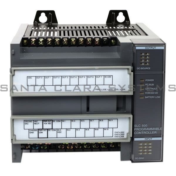 Allen Bradley 1747-L20E  PLC 12VDC Sink In 8 Transistor Out AC Pwr Product Image