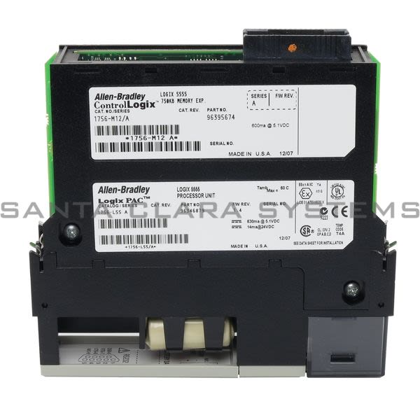 Allen Bradley 1756-L55M12 LOGIX5555 Processor With 750KByte Memory Product Image