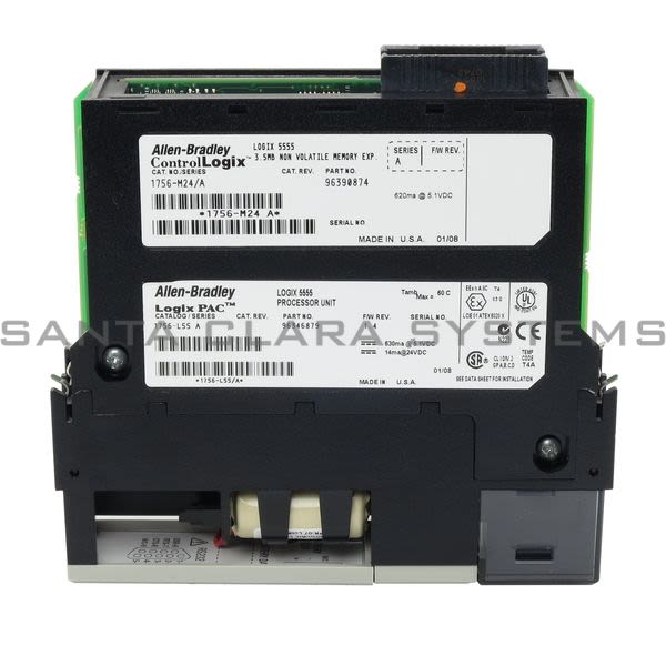 Allen Bradley 1756-L55M24 CPU Module W/3MB Memory Product Image