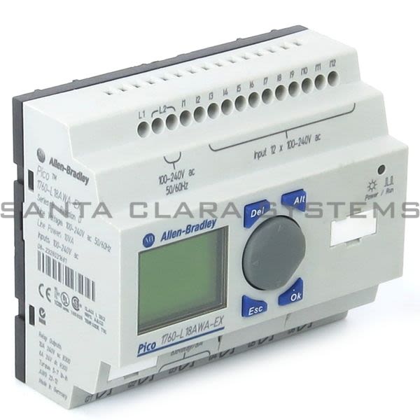 Allen Bradley 1760-L18AWA-EX 18 I/O PICO Controller W/RTC, AC, Expandable Product Image