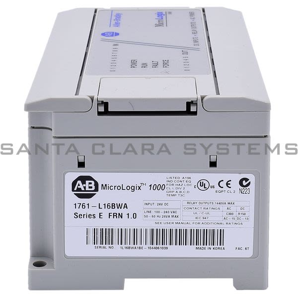 Allen Bradley 1761-L16BWA Controller | MicroLogix 1000 Product Image
