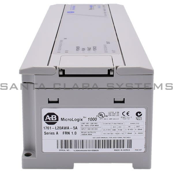 Allen Bradley 1761-L20AWA-5A Controller | MicroLogix 1000 Product Image