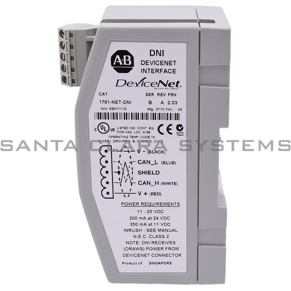 Allen Bradley 1761-NET-DNI DeviceNet Interface Product Image