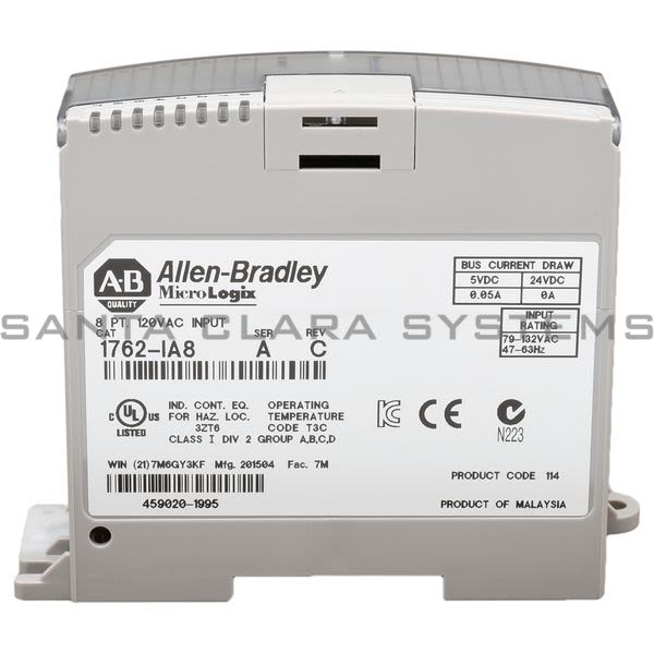 Allen Bradley 1762-IA8  Digital Input Module | MicroLogix Product Image