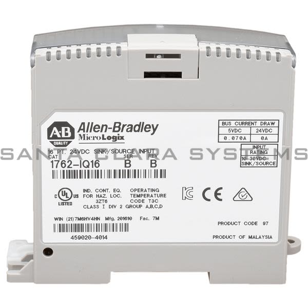 Allen Bradley 1762-IQ16 Input Module 16-Point | MicroLogix Product Image