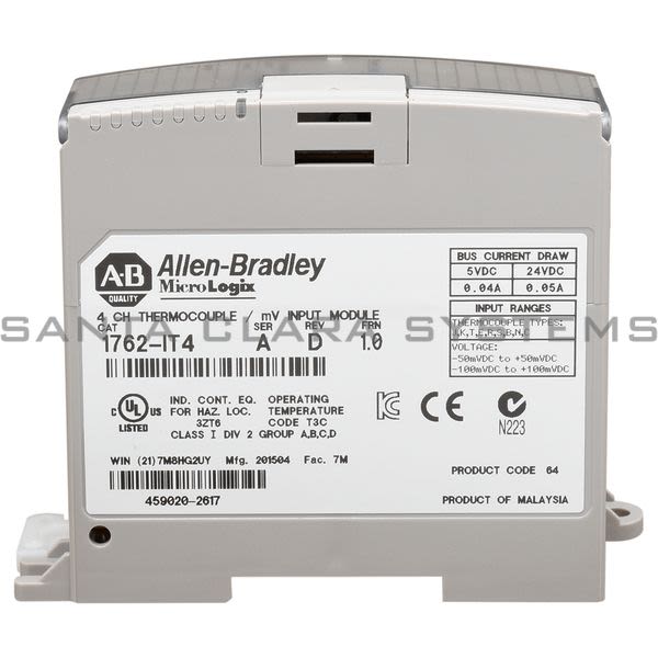 Allen Bradley 1762-IT4 Thermocouple Input Module | MicroLogix I/O Product Image