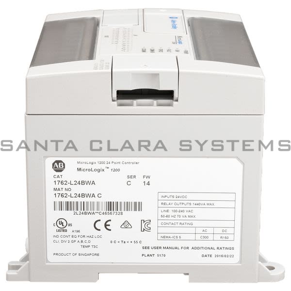 Allen Bradley 1762-L24BWA Controller | MicroLogix 1200 Product Image