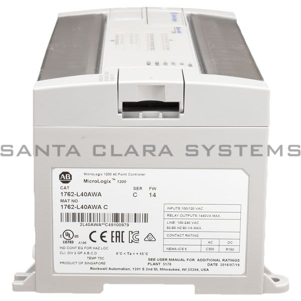 Allen Bradley 1762-L40AWA Micro Controller | MicroLogix 1200 Product Image