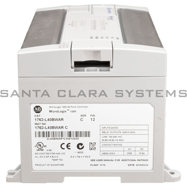Allen Bradley 1762-L40BWAR Controller | MicroLogix 1200 Product Image