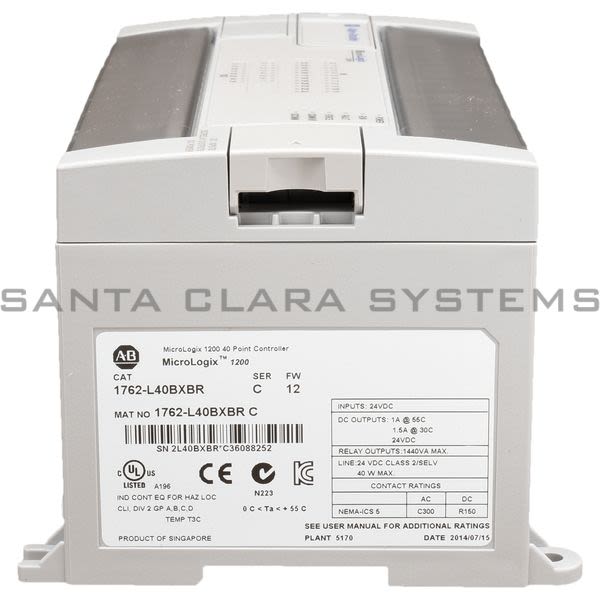 Allen Bradley 1762-L40BXBR Controller | MicroLogix 1200 Product Image