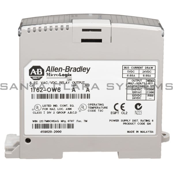 Allen Bradley 1762-OW8 Output Module Product Image