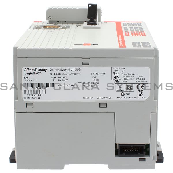 Allen Bradley 1768-L43S GuardLogix Safety Controller Product Image
