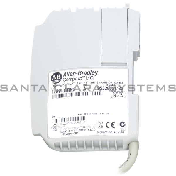 Allen Bradley 1769-CRR3 Bus Expansion Cable | 3.28 ft (1m) Right-to-Right Product Image