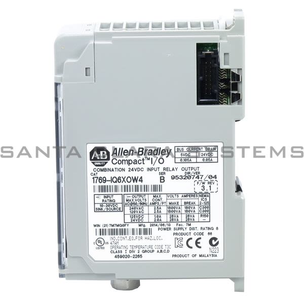 Allen Bradley 1769-IQ6XOW4 Combination Input/Output Module | Compact I/O Product Image