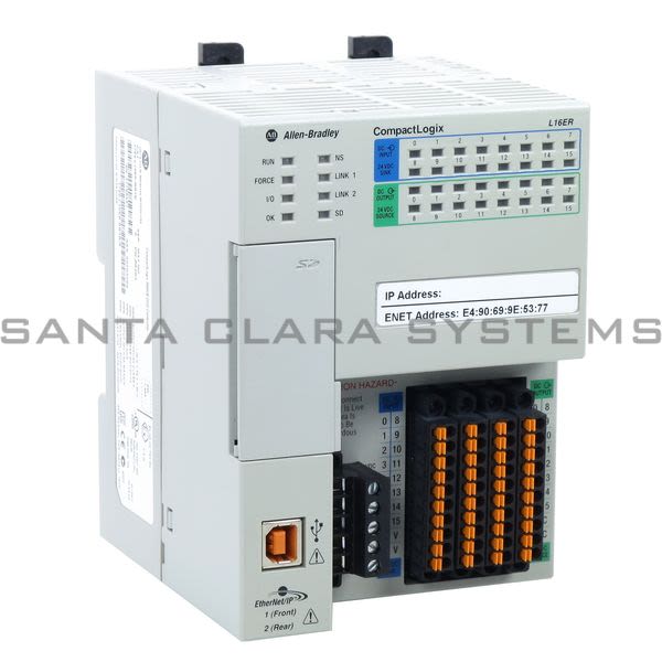 Allen Bradley 1769-L16ER-BB1B Dual Ethernet Controller With Dlr Capability | CompactLogix Product Image