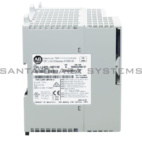 Allen Bradley 1769-L24ER-QBFC1B Controller Product Image