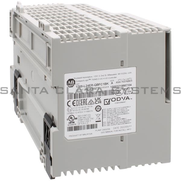 Allen Bradley 1769-L24ER-QBFC1BK Controller Conformally Coated Product Image