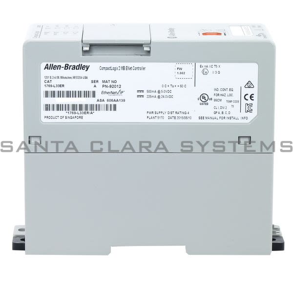 Allen Bradley 1769-L33ER Dual Ethernet Controller | CompactLogix Product Image