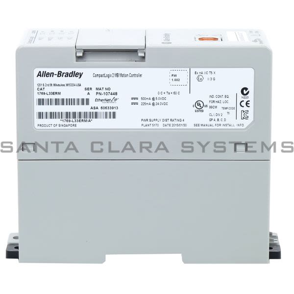 Allen Bradley 1769-L33ERM Dual-Ethernet Controller Product Image