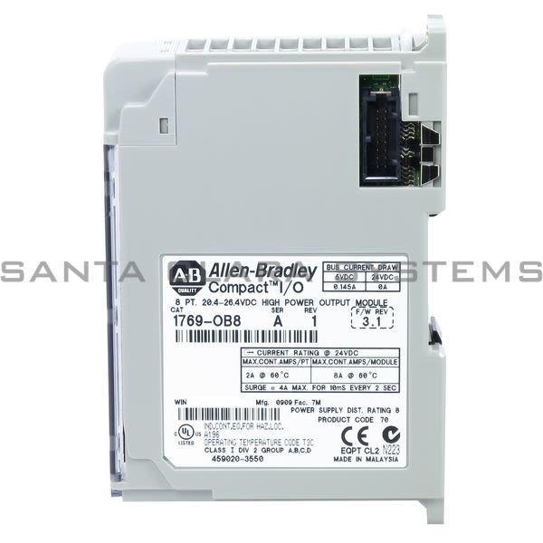 Allen Bradley 1769-OB8 8-Point High Power 24VDC Output Module | CompactLogix Product Image
