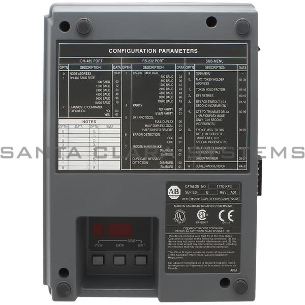 Allen Bradley 1770-KF3 Data Highway 485 Communication Adapter Product Image