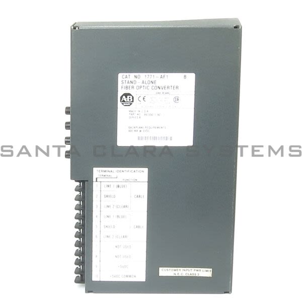 Allen Bradley 1771-AF1 Fiber Optic Convertor Module | Stand-Alone Product Image