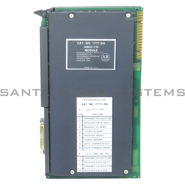 Allen Bradley 1771-DA ASCII Input/Output Module | PLC-5 Product Image