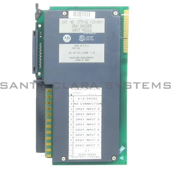 Allen Bradley 1771-DL Gray Encoder 12-24V Input Module Assembly Product Image