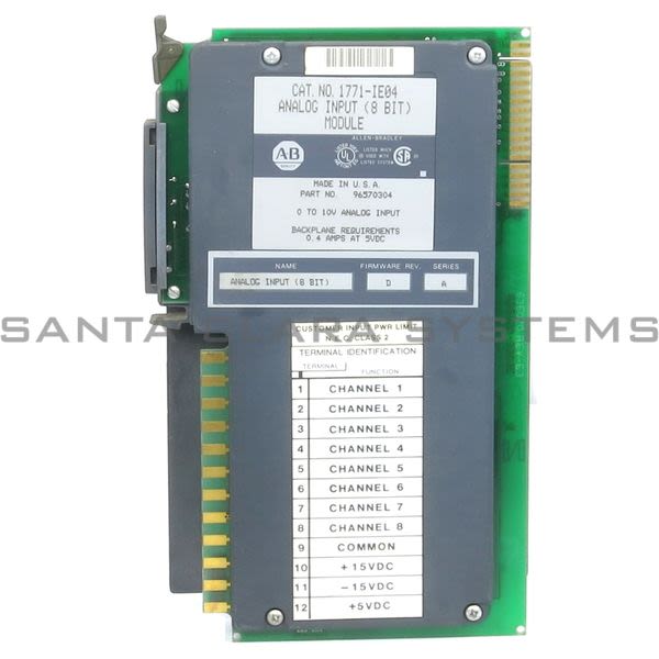 Allen Bradley 1771-IE04 Analog Input 8 Bit Module Product Image
